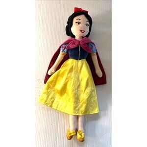 Disney Snow White Princess Stuffed Rag Doll Plush Toy 20” Soft Yellow Dress Red